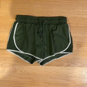 Green Breathable Athletic Shorts